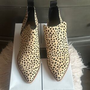 Dolce Vita Spotted Ankle Booties - Tan and Black